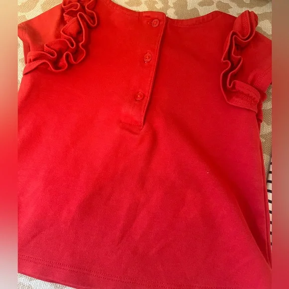 Janie & Jack Cherry Red Outfit 18-24M - Picture 6 of 9